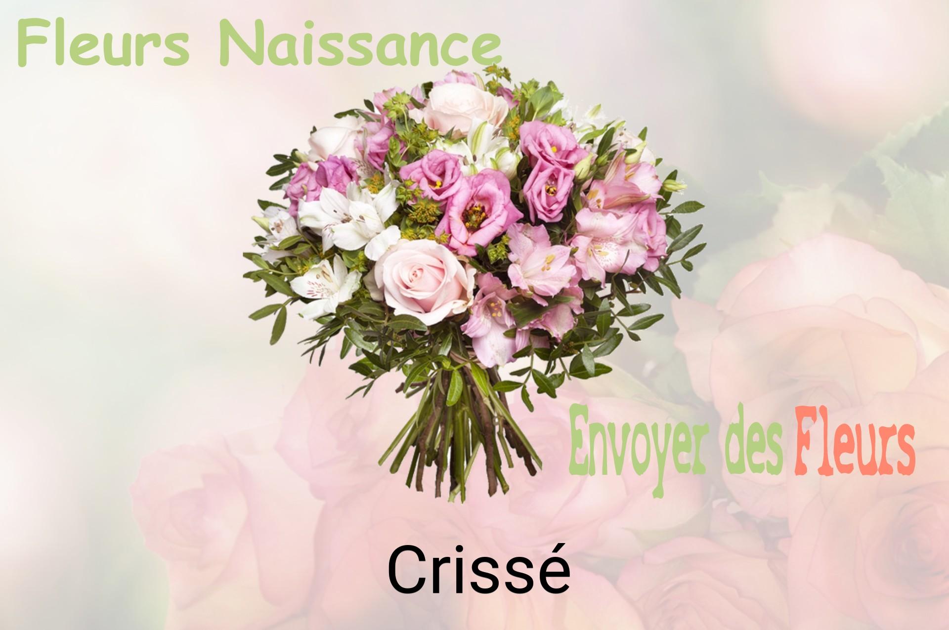 Bouquet de fleurs de naissance livré à Crissé